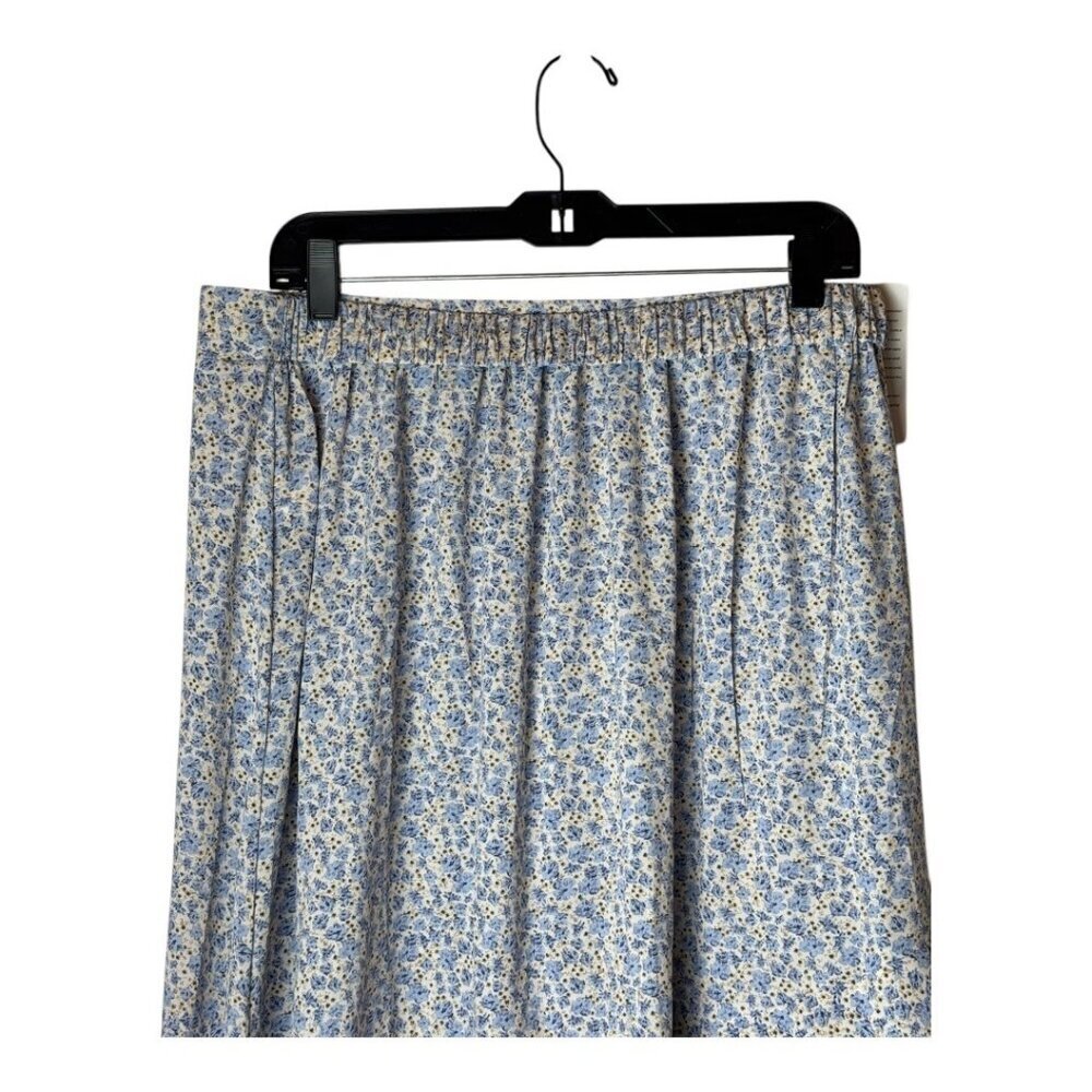 BTFBM Skirt Women XL Blue Floral‎ Print Asymmetric Ruffle Hem Boho Maxi NWT - Picture 6 of 11